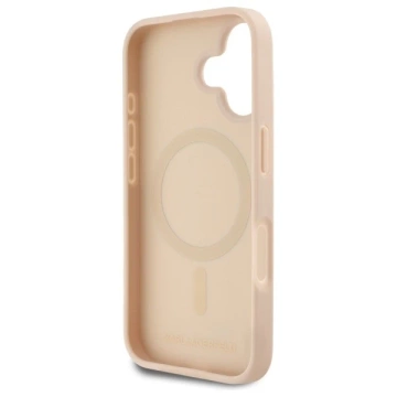 Karl Lagerfeld Hülle für iPhone 16 6,1" Pink Magsafe Hardcase Hot Stamp