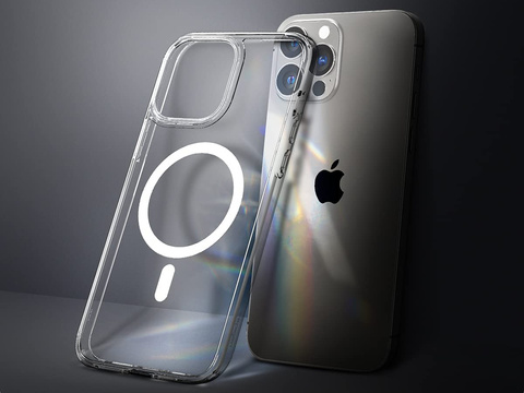 Etui obudowa Spigen Ultra Hybrid Mag do Apple iPhone 13 Pro White + Szkło