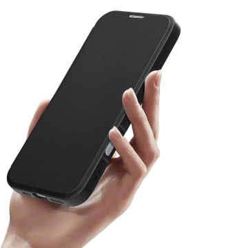 iPhone 16 Dux Ducis Skin X Pro MagSafe Flip Case Schwarz