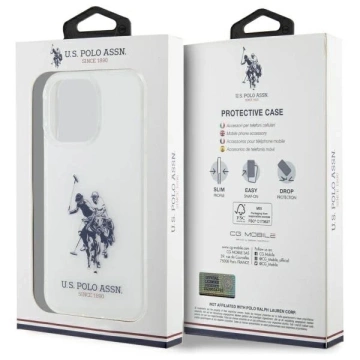 Etui do iPhone 15 Pro Max US Polo Shiny Big Logo Białe