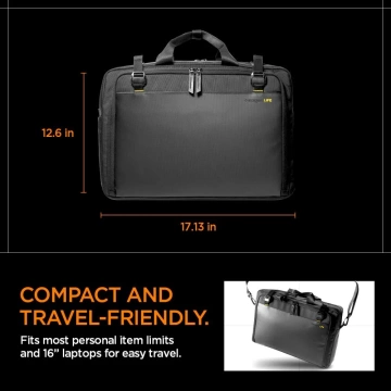 Torba Spigen KD300 Klasden Laptop 16" Czarna z paskiem