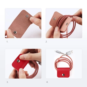 Dux Ducis Hivo Leather Flip Cover Echtleder Geldbörse für Karten und Dokumente Samsung Galaxy S22 (S22 Plus) rot