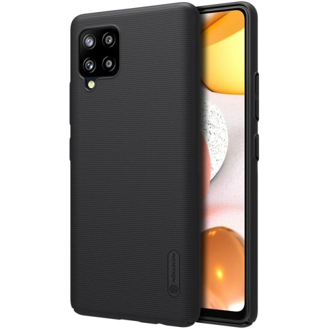 Nillkin Super Frosted Shield wzmocnione etui pokrowiec + podstawka Samsung Galaxy A42 5G czarny