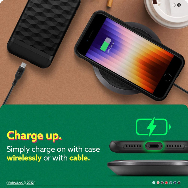 Etui Caseology Parallax do Apple iPhone 7 / 8 / SE 2020 / 2022 Matte Black