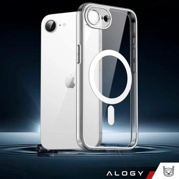 Etui do Apple iPhone 16e obudowa ochronna na telefon Alogy HybridMag™️ Case do MagSafe Przezroczyste