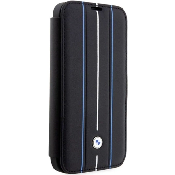 Etui BMW BMBKP14X22RVSK für Apple iPhone 14 Pro Max 6,7" Bücherregal Leather Stamp Blue Lines