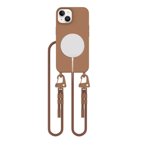Etui Tech-Protect Magnecklace MagSafe iPhone 14 Brown Smycz