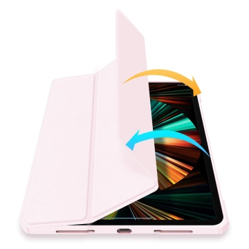Dux Ducis Copa Hülle für iPad Pro 12.9 '' 2021/2020/2018 Smart Cover mit Ständer Rosa