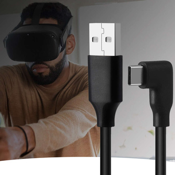 Kabel do okularów VR Alogy przewód USB do USB Type-C 5m do Oculus Link Quest 1 2 3 Czarny