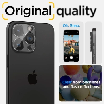 2 x Spigen Optik.TR „Ez Fit“ Kameraschutz für iPhone 14 Pro / Pro Max / 15 Pro / Pro Max, kristallklar