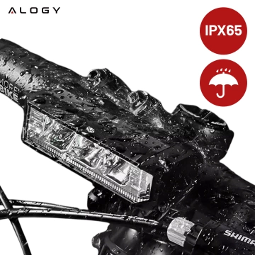Lampka rowerowa przednia halogen LED światło oświetlenie roweru na przód rower kierownicę Mocna 900lm Alogy 610 czarna
