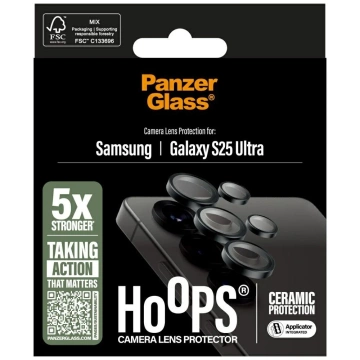 Szkło na aparat do Samsung Galaxy S25 Ultra PanzerGlass Hoops Szare