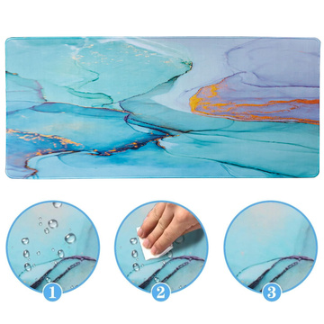 Podkładka na biurko pod myszkę mysz klawiaturę Mata ochronna antypoślizgowa gamingowa XXL 90x40 Alogy Marmur Zielona