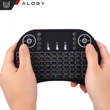 Drahtlose Mini-Tastatur Alogy 3-farbiges Touchpad mit Hintergrundbeleuchtung