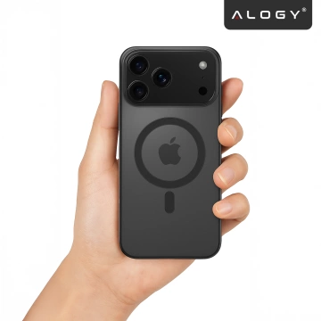 Apple iPhone 17 Pro Hülle – Matte MagSafe-Abdeckung mit Linsenschutz, schlank und kratzfest, perfekte Passform – Alogy Skinny MatteCase™ Schwarz