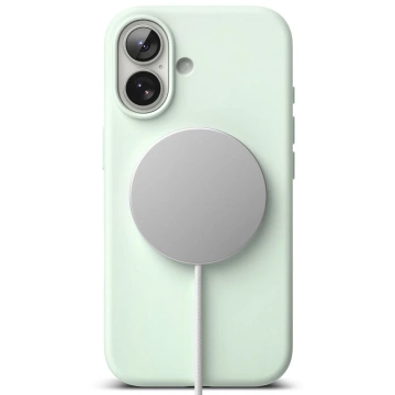 Etui do iPhone 17 Ringke Silicone Magnetic MagSafe Soft Mint