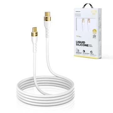 Joyroom Liquid Silicone Kabel USB Typ C - USB Typ C zum Laden / Datenübertragung PD 100W 3m weiß (S-3050N18-10)