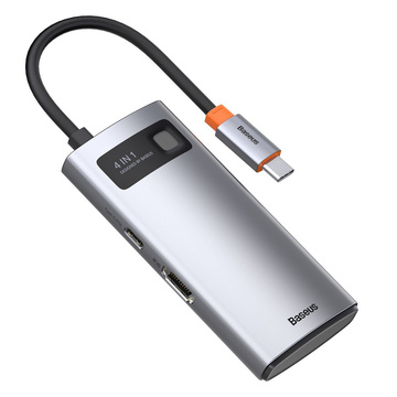 Hub 4w1 Baseus Metal Gleam Series, USB-C für USB 3.0 USB 2.0 HDMI USB-C PD