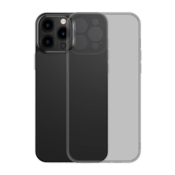 Baseus Milchglashülle für iPhone 13 Pro Hardcover mit Gelrahmen schwarz (arws001001)