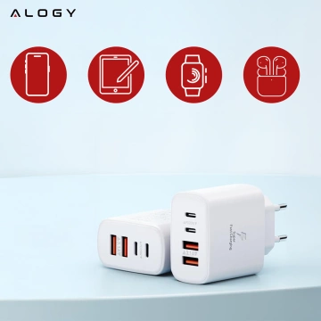 HUB-Splitter Alogy-Adapter für Computer-Laptop mit USB-C auf 3x USB-A 2.0 1x USB-A 3.0 Grau