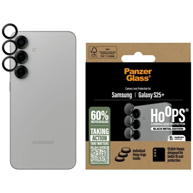Szkło hartowane do Samsung Galaxy S25+ Plus PanzerGlass Hoops Camera Lens Protector