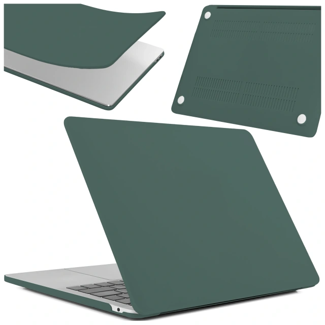 Etui do Apple Macbook Air 15 2023-2025 (M2/M3/M4) – elastyczna, matowa obudowa ochronna, lekka i odporna – Alogy AirGuard™ Zielony