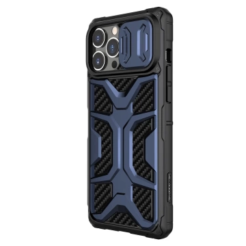 Nillkin Adventruer Case Hülle für iPhone 13 Pro gepanzerte Hülle mit Kameraabdeckung blau