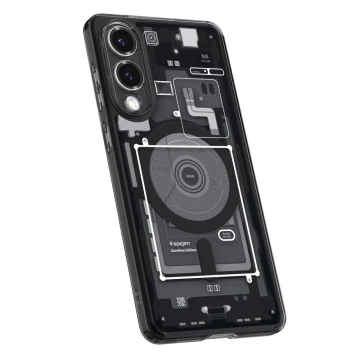 Spigen Ultra Hybrid Mag Case mit MagSafe für Samsung Galaxy S25 Edge mit Print - Schwarz
