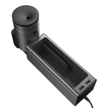 Baseus Deluxe Metall-Auto-Organizer mit Getränkehalter, 2x USB-Aufladung (schwarz)