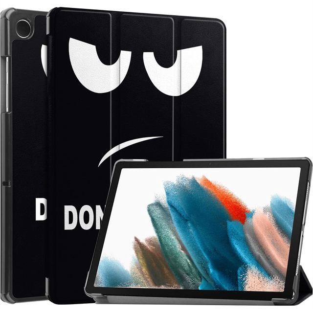 Etui do Samsung Galaxy Tab A9+ Plus 2023 11" (X210/X215/X216) obudowa z klapką na tablet Slim Case Alogy Don't touch me czarne + Szkło