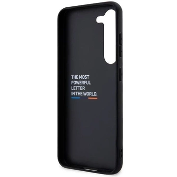 BMW Hülle für Samsung Galaxy S23 Leder Stamp Tricolor schwarz