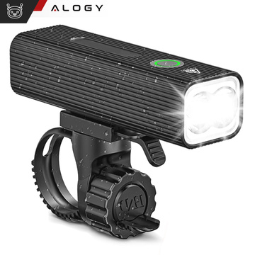Alogy P12 Fahrradlicht schwarz Fahrradlicht vorne LED-Frontlicht Fahrradbeleuchtung wasserdicht IPX5