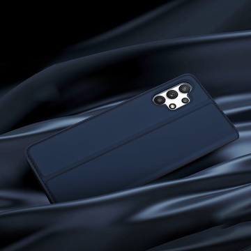 Dux Ducis Schutzhülle aus Leder für Samsung Galaxy A32 4G Marineblau