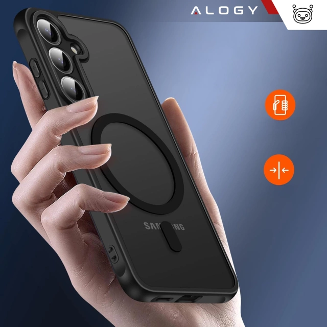 Etui do Samsung Galaxy S25 Plus obudowa ochronna na telefon Alogy Matte HybridMag™️ Case do MagSafe Matowe Czarne