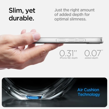 Etui für iPhone 16e Spigen Liquid Crystal Mag MagSafe Clear