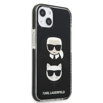 Handyschutzhülle Karl Lagerfeld KLHCP13STPE2TK für Apple iPhone 13 Mini 5.4" Hardcase schwarz/schwarz Karl