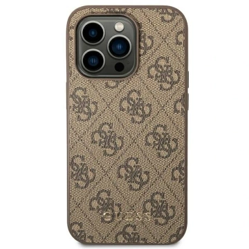 Etui Guess GUHCP14XG4GFBR do Apple iPhone 14 Pro Max 6,7" brązowy/brown hard case 4G Metal Gold Logo