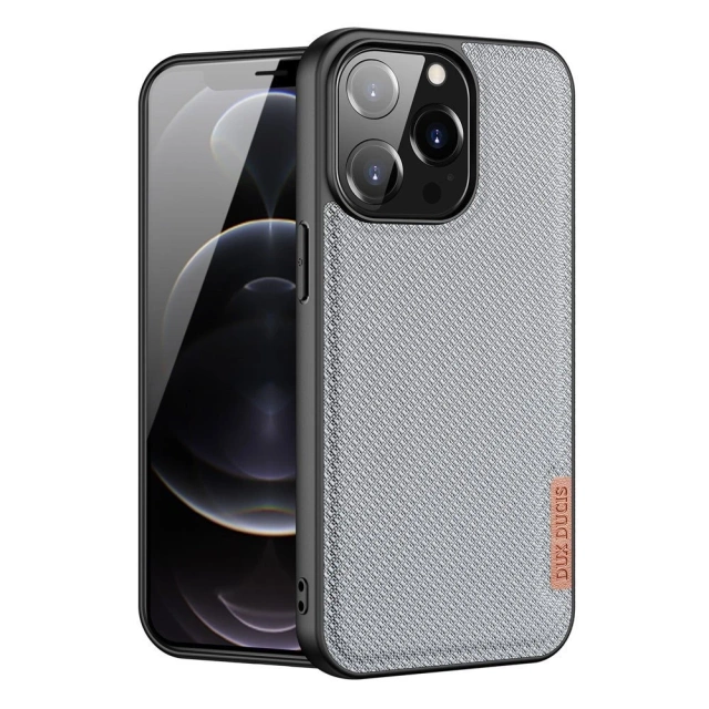 Dux Ducis Fino Schutzhülle mit Nylonmaterial bezogen iPhone 13 Pro grau