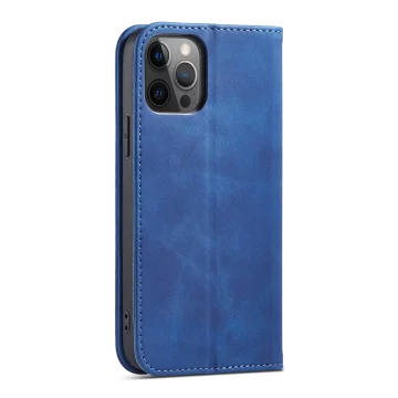 Magnet Fancy Case für iPhone 12 Pro Tasche Card Wallet Card Stand Blau