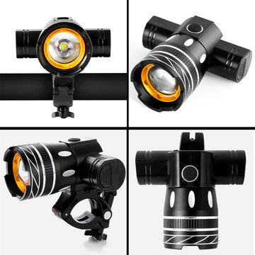 Lampka rowerowa światło przód tył wodoodporna LED CREE XM-L T6 USB zestaw przednia tylna światełko