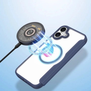 Etui do iPhone 16 Dux Ducis Skin X Pro MagSafe Klapka Niebieskie
