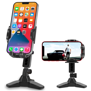 Telefonhalter Ständer Desktop-Ständer verstellbar 360 ​​Tischstativ Stativ 4-7" Alogie Schwarz