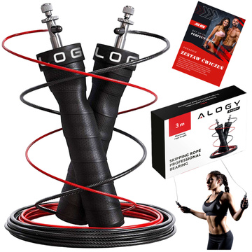 Verstellbares Boxseil Crossfit Fitness Alogy Sport mit austauschbaren Gliedern 300 cm Lager bequem Schwarz
