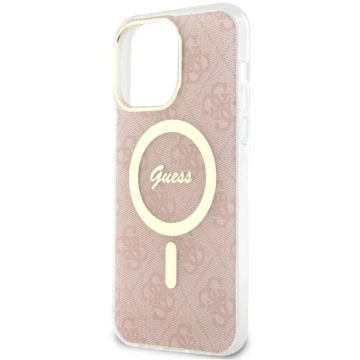 Etui na telefon Guess GUHMP14XH4STP do Apple iPhone 14 Pro Max 6,7" różowy/pink hardcase 4G MagSafe