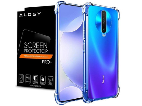 Etui pancerne ShockProof Alogy do Xiaomi Redmi K30/ Poco X2 przezroczyste + Szkło Alogy