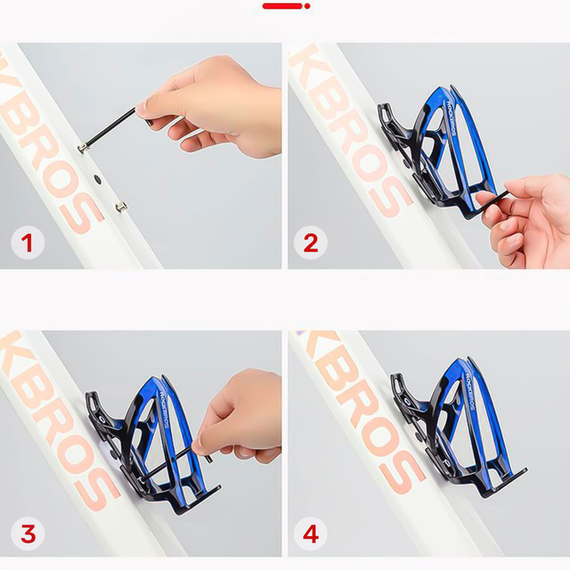 Koszyk na bidon napój butelkę wodę uchwyt rowerowy do bidonu RockBros Niebieski