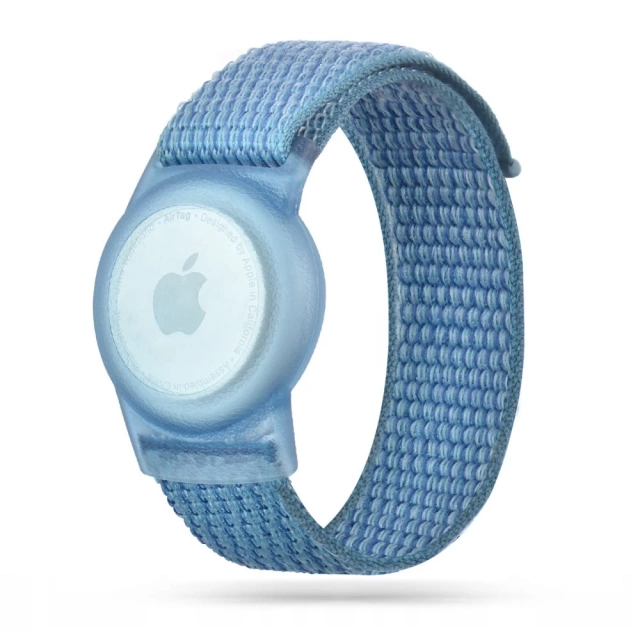 Nylonband für Kinder für Apple AirTag Blue