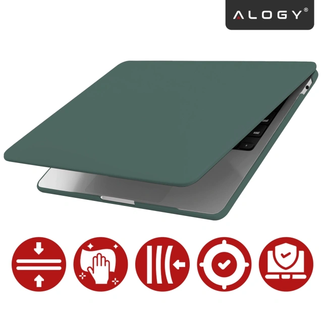 Etui do Apple MacBook Air 13 / 13.3" 2018–2021 (M1 A2337/A2179/A1932) – elastyczna, matowa obudowa ochronna, lekka i odporna – Alogy AirGuard™ Zielony