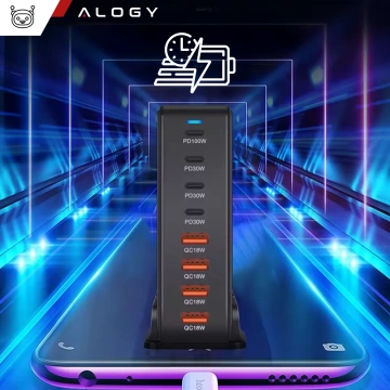 HUB-Splitter Alogy-Adapter für Computer-Laptop mit USB-C auf 3x USB-A 2.0 1x USB-A 3.0 Grau