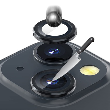 Nakładki ochronne Alogy Metal Lens szkło na obiektyw do Apple iPhone 13/ 13 Mini Black